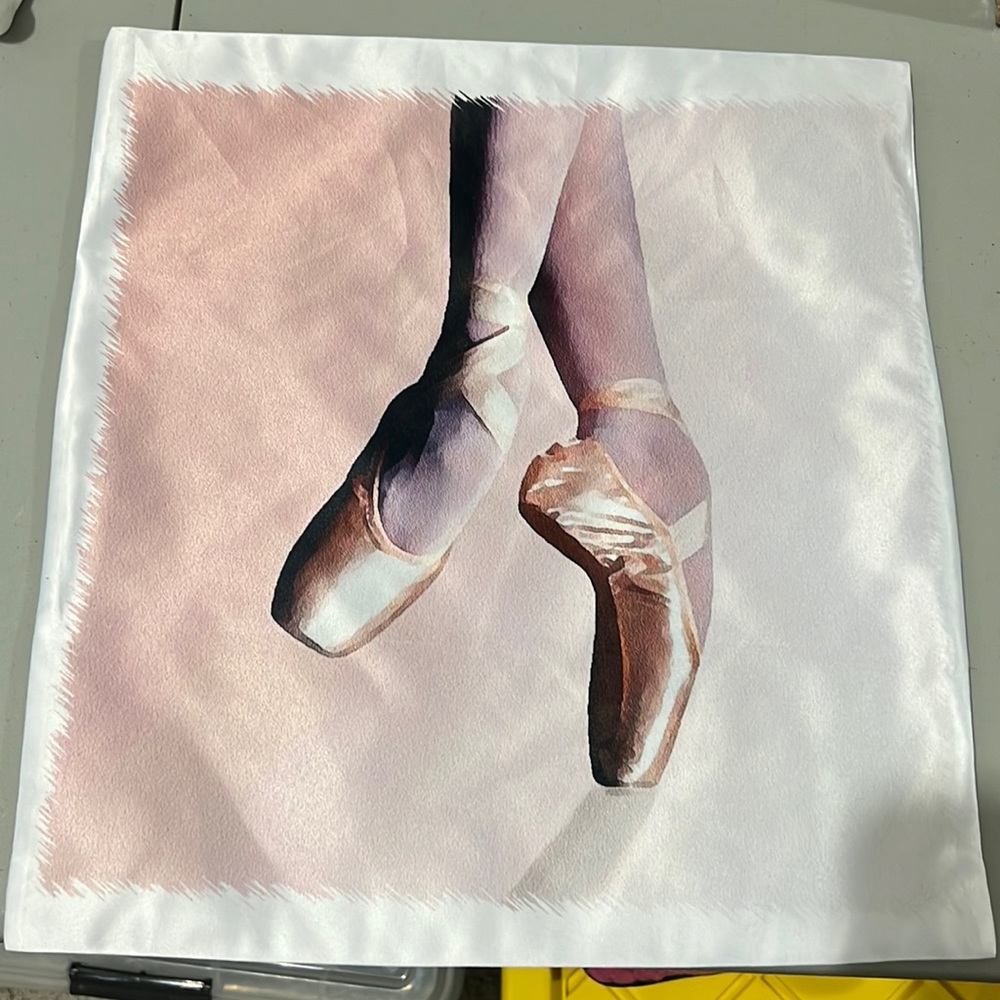 Pointe Shoe Pillow Cover. Does not include pillow.